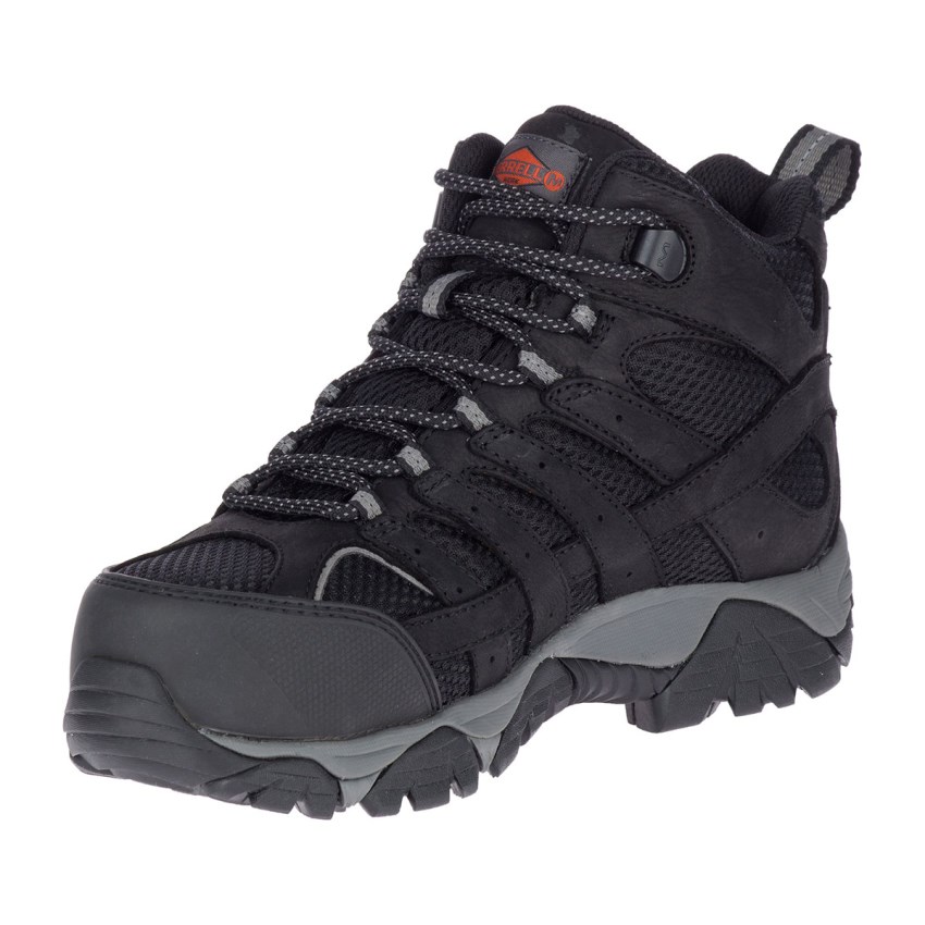 Bottes de Securite Merrell Moab Vertex Mid Waterproof Comp Toe Noir Femme | K.E.NBGH